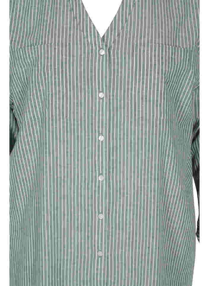 Randig skjorta i 100% bomull, Cilantro Stripe , Packshot image number 2