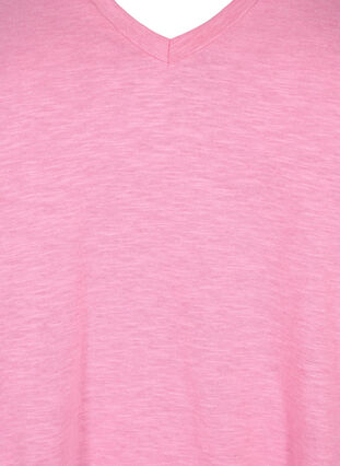 Kortärmad enkel t-shirt med v-ringning, Rosebloom, Packshot image number 2
