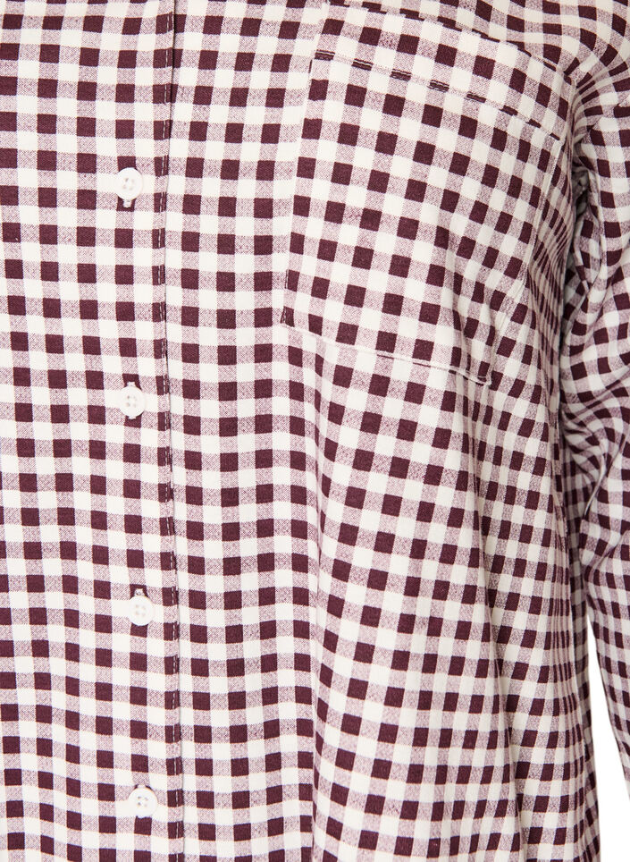 Pyjamasskjorta i bomull med br&ouml;stficka, R&ouml;d, Packshot image number 2