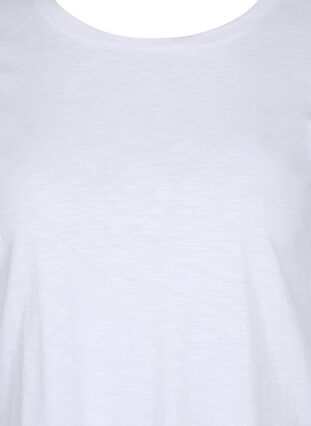 Kortärmad t-shirt i bomull, Bright White, Packshot image number 2