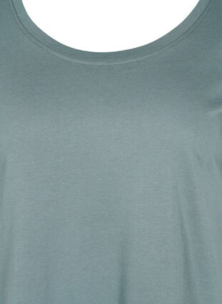 Kortärmad t-shirt med dragsko i nederkant, Balsam Green, Packshot image number 2