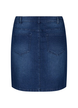 FLASH – kjol i jeanstyg med knappstängning, Dark Blue Denim, Packshot image number 1