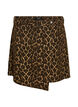 A-linjeformad jeanskjol med leopardm&ouml;nster, Brun, Packshot image number 0