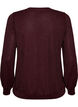 Blus med vertikal struktur och glittertr&aring;d, R&ouml;d, Packshot image number 1