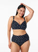 Bikinitopp med bygel och m&ouml;nster, Svart, Model image number 1