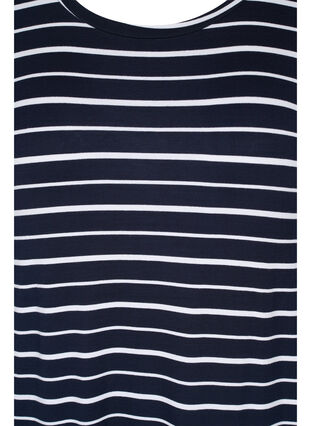 Randig midiklänning med korta ärmar, Night Sky Stripe, Packshot image number 2