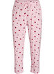 Pyjamasbyxor i mjuk jersey med h&ouml;g midja och fruktm&ouml;nster, Rosa, Packshot image number 0