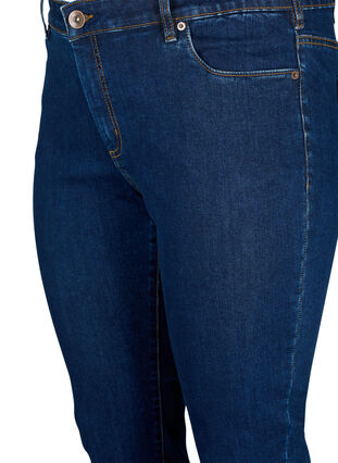 Emily-jeans med smal passform och normal midja, Dark blue, Packshot image number 2