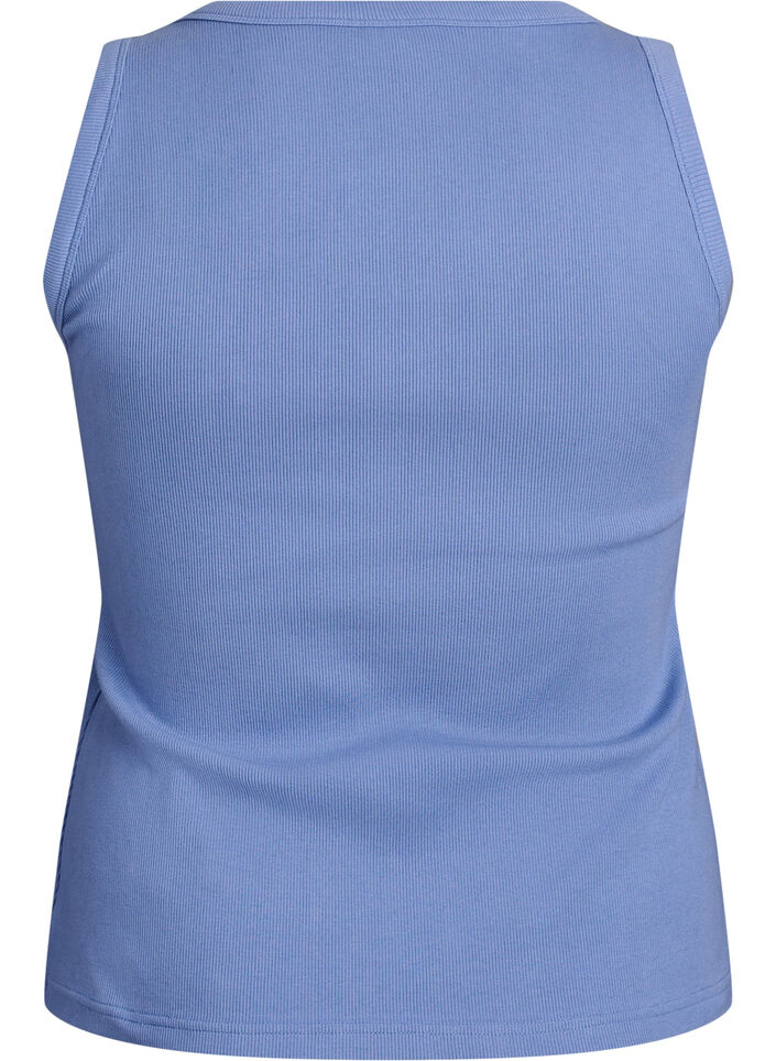 Ribbad topp med fyrkantig ringning, Lila, Packshot image number 1