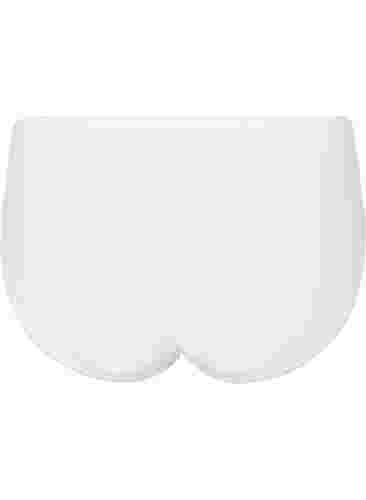 3-pack bomullstrosor med normal midja, Bright White, Packshot image number 1