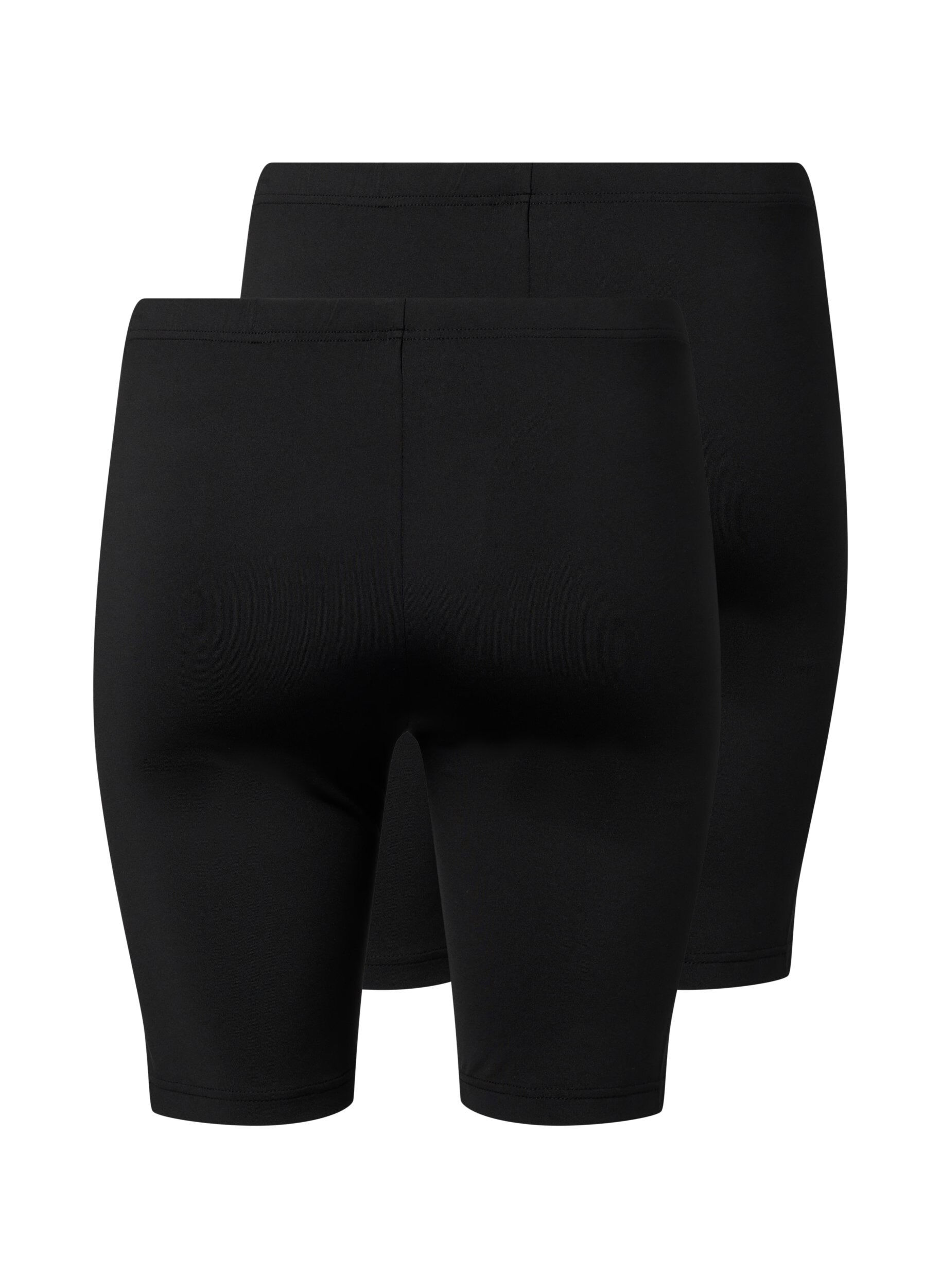Zizzi 2-pack cykelshorts, Svart, Packshot image number 1