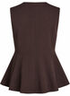 Kritstrecksrandig v&auml;st med peplum, Brun, Packshot image number 1
