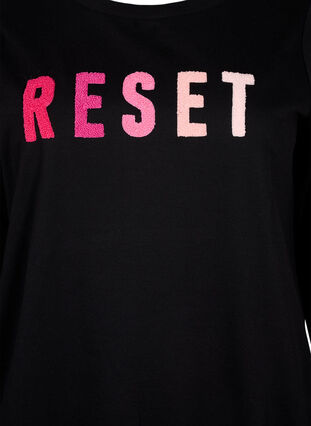 Sweatshirt med text, Black W. Reset, Packshot image number 2