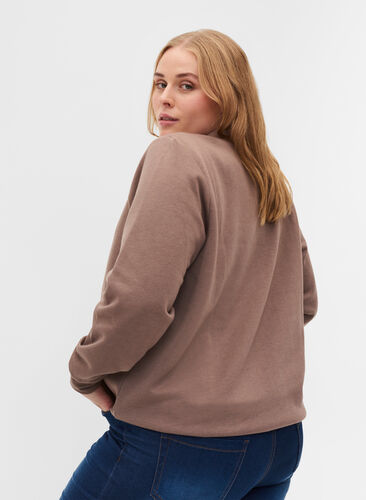 Långärmad sweatshirt med tryck, Iron, Model image number 1