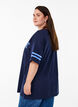 Sportig oversized college-t-shirt, Bl&aring;, Model image number 2