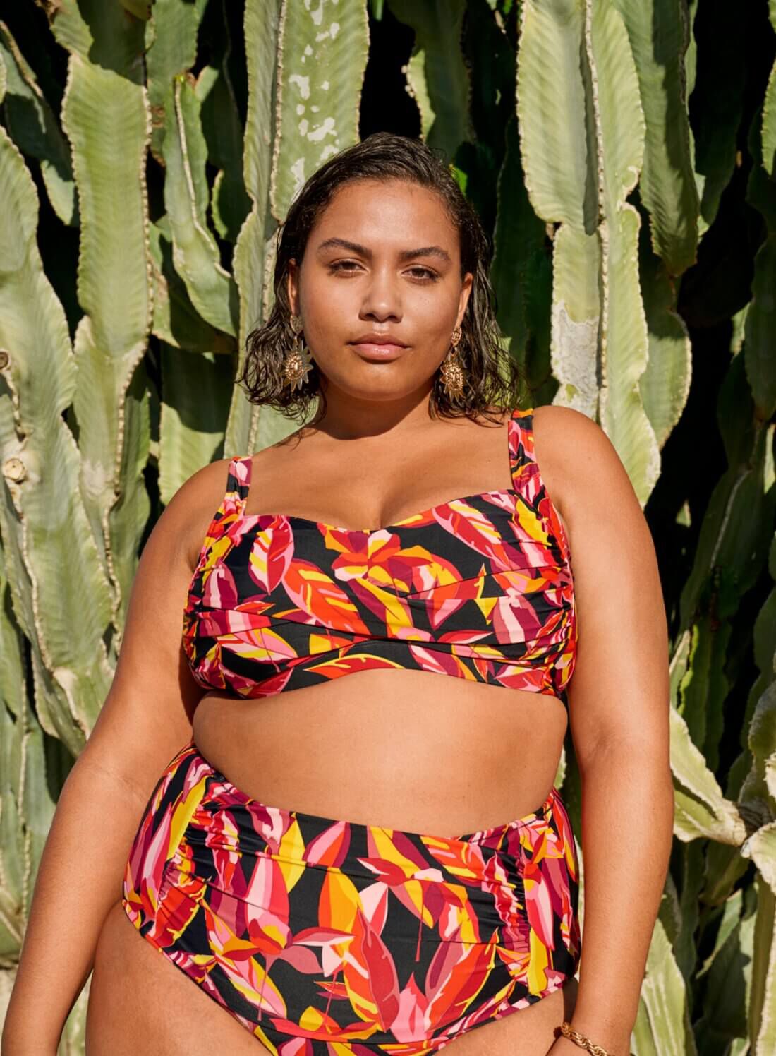 Zizzi Bikiniset med blad, , Model