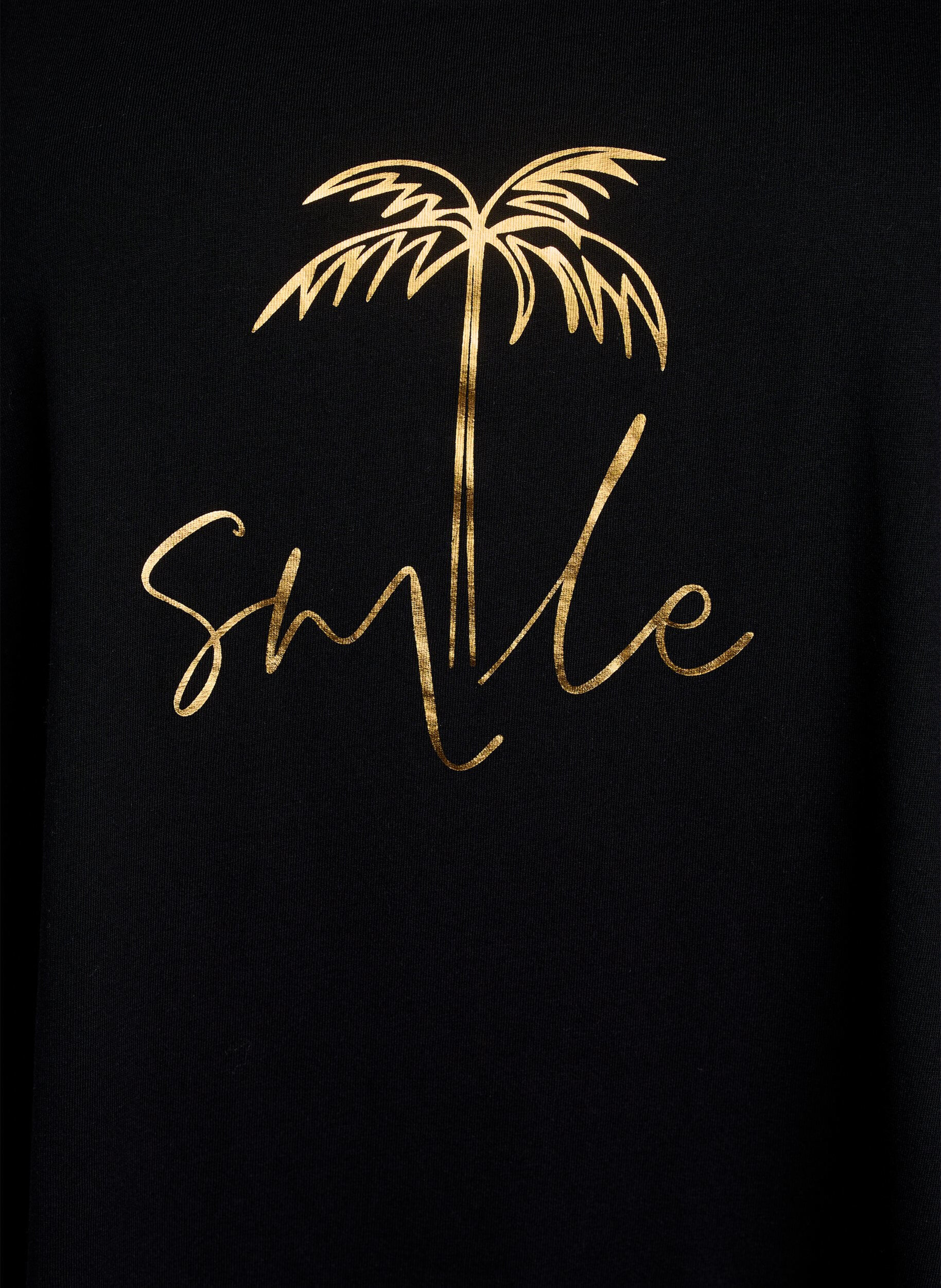 Zizzi &Auml;rml&ouml;s a-linjeformad kl&auml;nning, Svart, Packshot image number 2