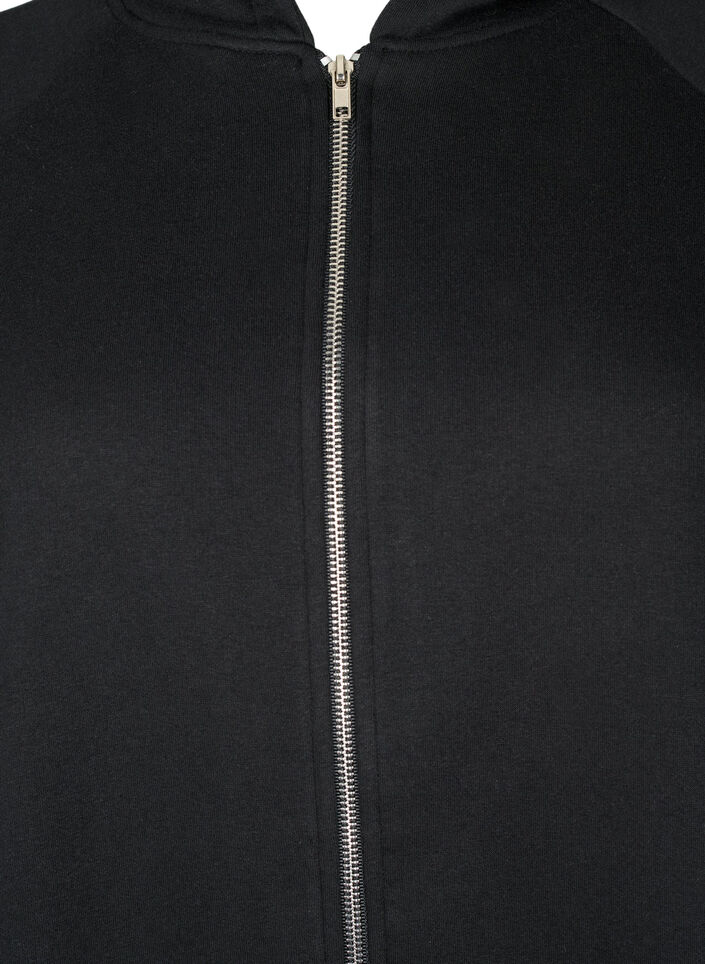 Sweatshirt med huva, Black, Packshot image number 2