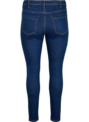 Amy jeans med hög midja och super slim fit, Dark blue, Packshot image number 1