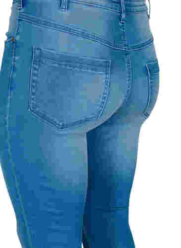 Super slim Amy jeans med hög midja, Light blue, Packshot image number 3