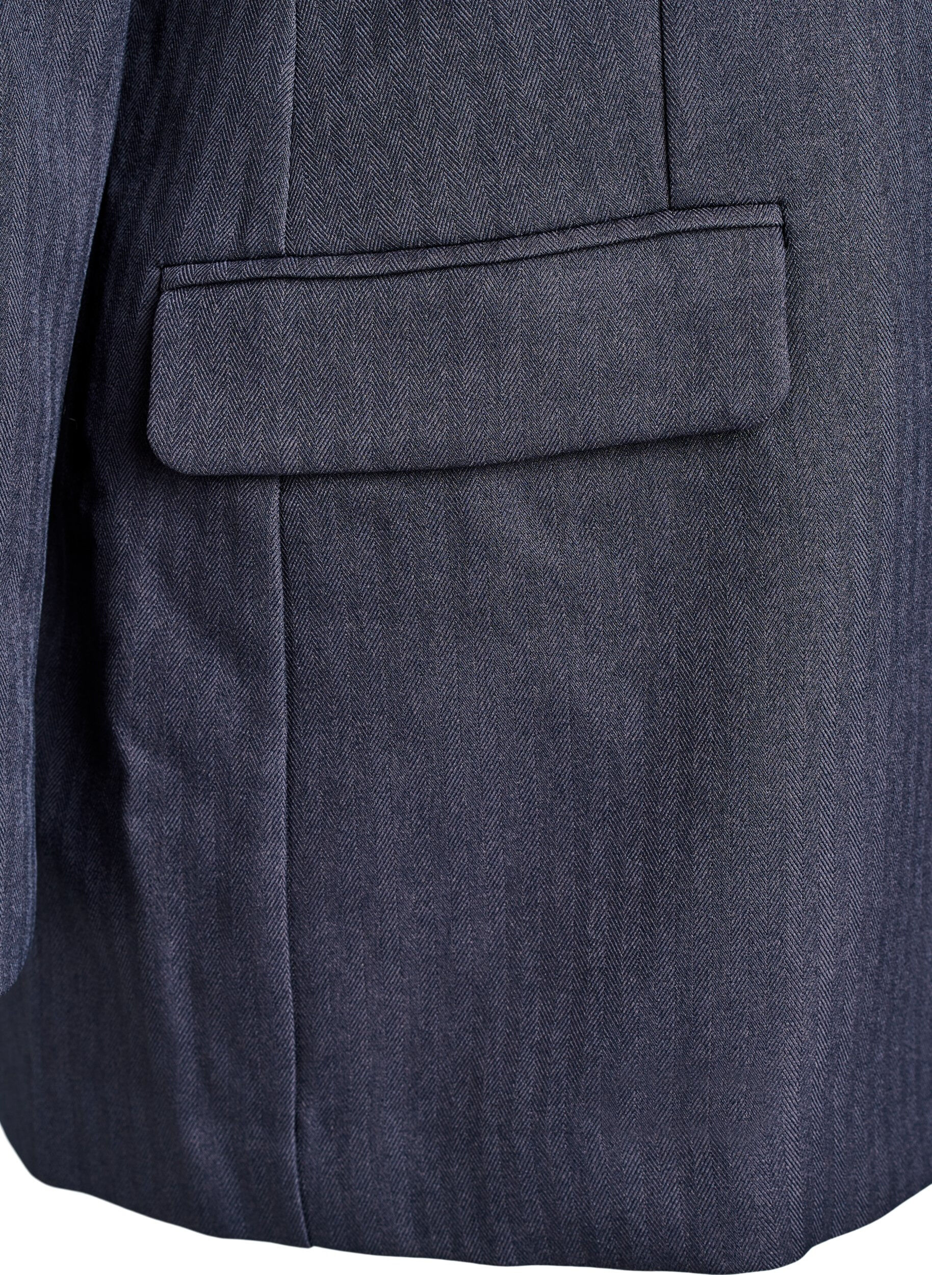 ZizziKlassisk blazer med fickor, Gr&aring;, Packshot image number 3