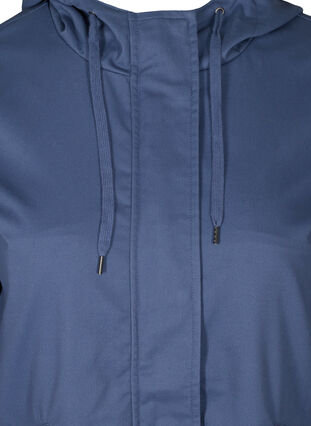 Kort jacka med huva och fickor, Blue Indigo, Packshot image number 2