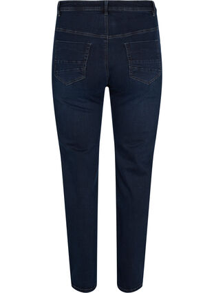 Gemma jeans med regular fit och hög midja, Dark blue, Packshot image number 1