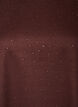 T-shirt med strassstenar och rund hals, Brun, Packshot image number 2