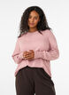 Stickad blus med rund halsringning, Rosa, Model image number 0