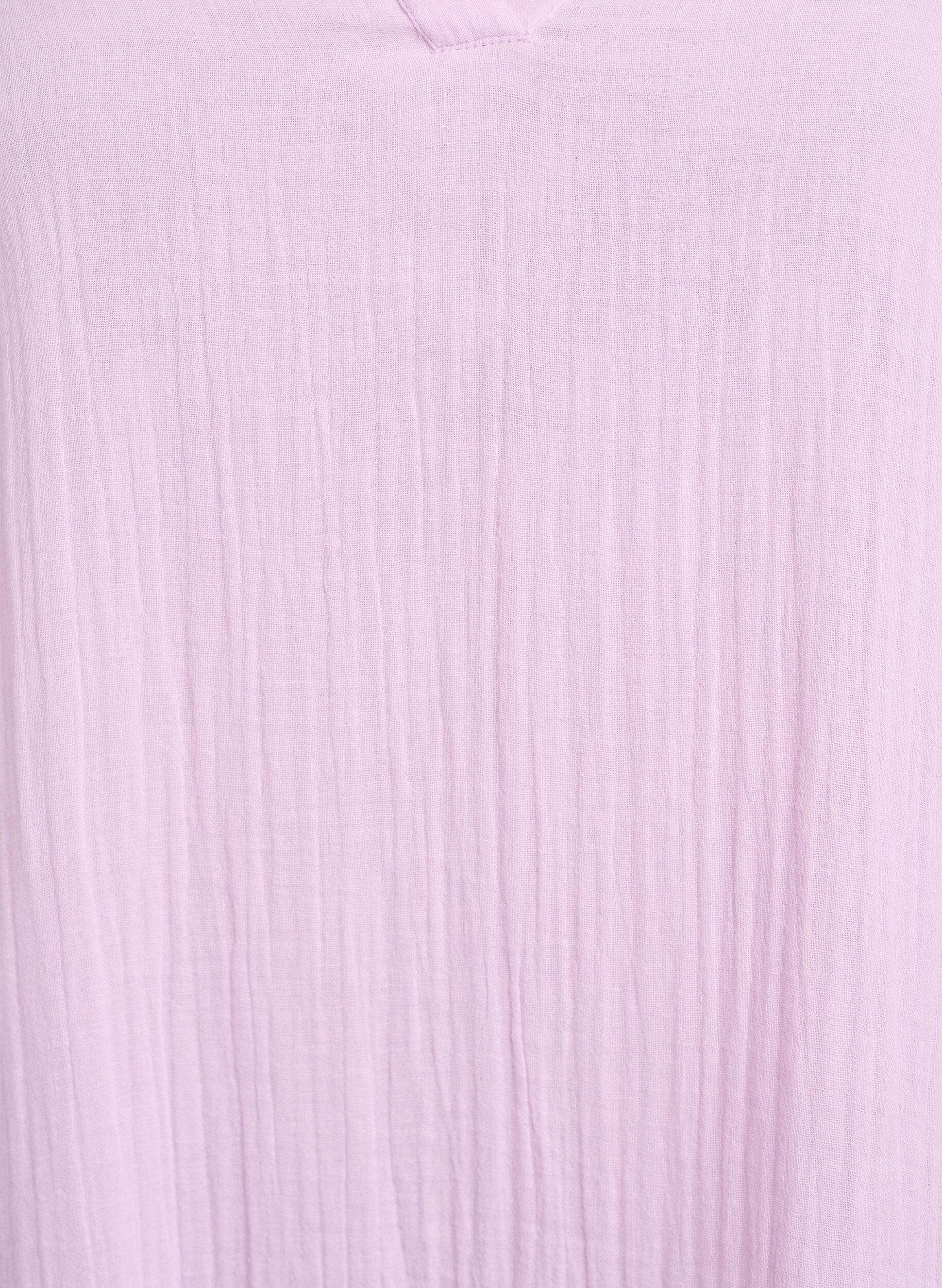 ZizziKort a-linjeformad kl&auml;nning i bomullsmuslin, Lila, Packshot image number 2