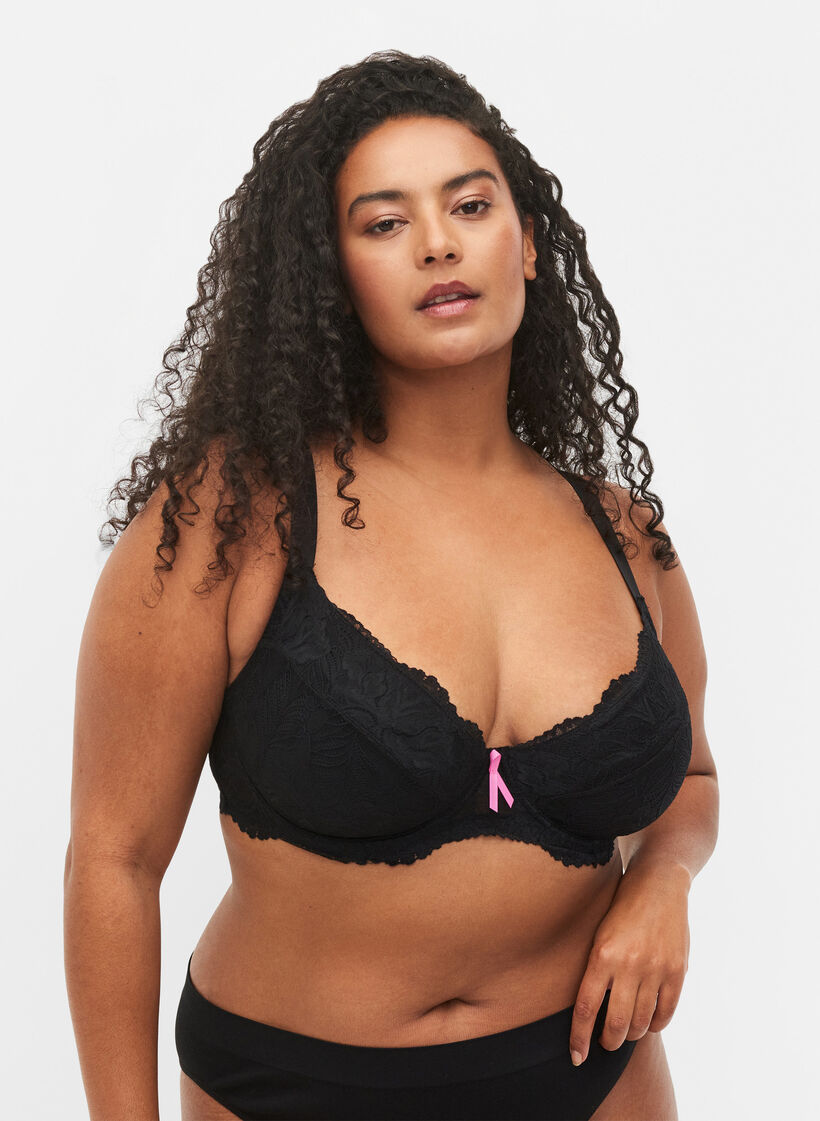 Support the breasts – bygel-bh för bröstprotes, Black, Model image number 0
