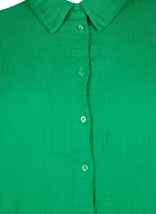 Skjorta med krage av bomullsmuslin, Jolly Green, Packshot image number 2