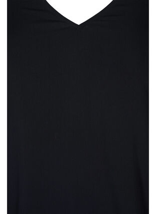 Kortärmad blus i viskos, Black, Packshot image number 2