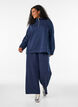 Sweatshirt med h&ouml;g krage och dragkedja, Bl&aring;, Model image number 1