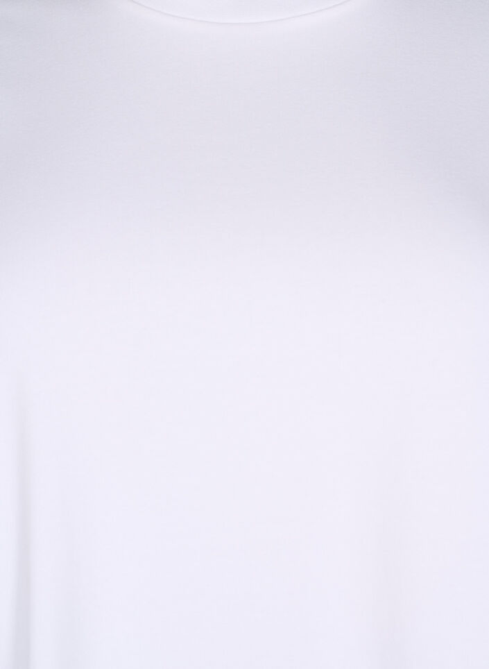 T-shirt i ekologisk bomull med rund halsringning, Bright White, Packshot image number 2