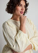 Jerseyblus med struktur och ballongsilhuett, Vanilla, Model image number 3