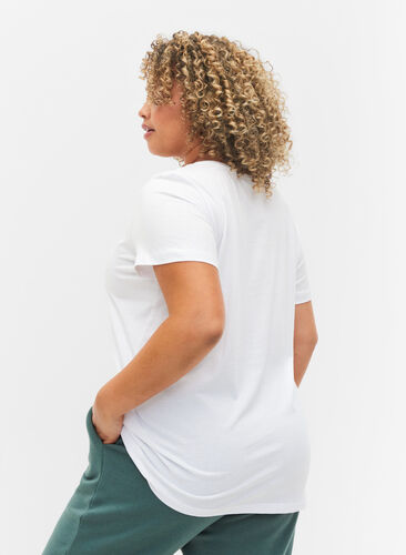Tränings t-shirt i bomull med tryck, White w. inhale logo, Model image number 1