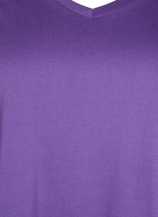 A-linjeskuren t-shirt med korta ärmar, Deep Lavender, Packshot image number 2