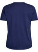 Enkel t-shirt i bomull med rund halsringning, Bl&aring;, Packshot image number 1