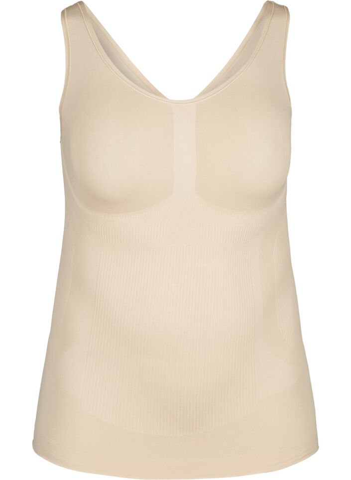 Shapeweartopp med breda remmar, Beige, Packshot image number 0