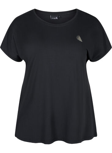 Kortärmad t-shirt för träning, Black, Packshot image number 0
