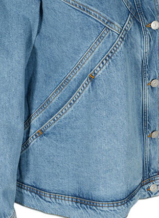 Ljus jeansjacka i bomull, Light Blue ASS, Packshot image number 3
