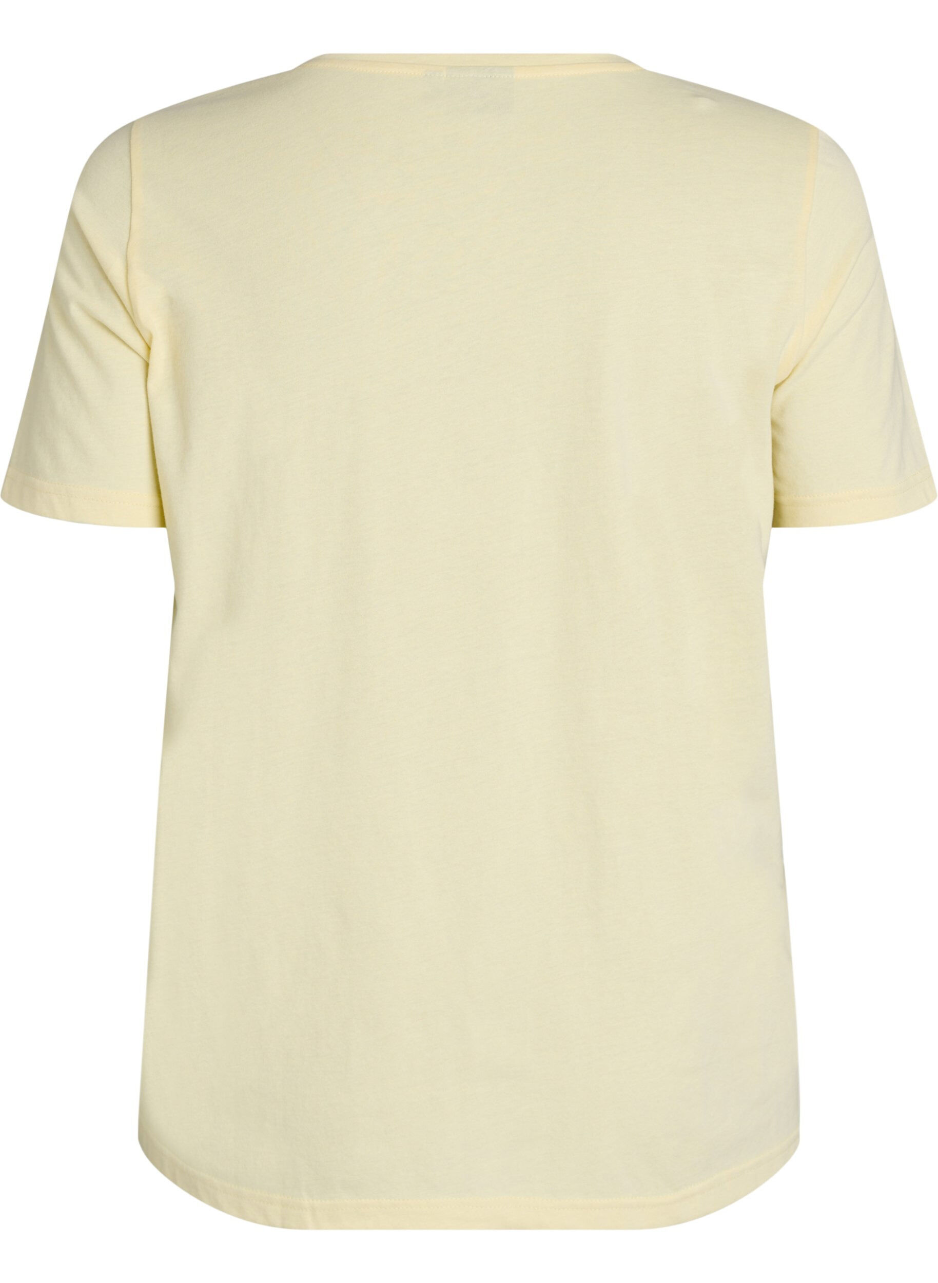 ZizziT-shirt med tryck, Gul, Packshot image number 1