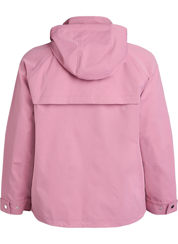Kort v&aring;rjacka med avtagbar huva, Rosa, Packshot image number 1
