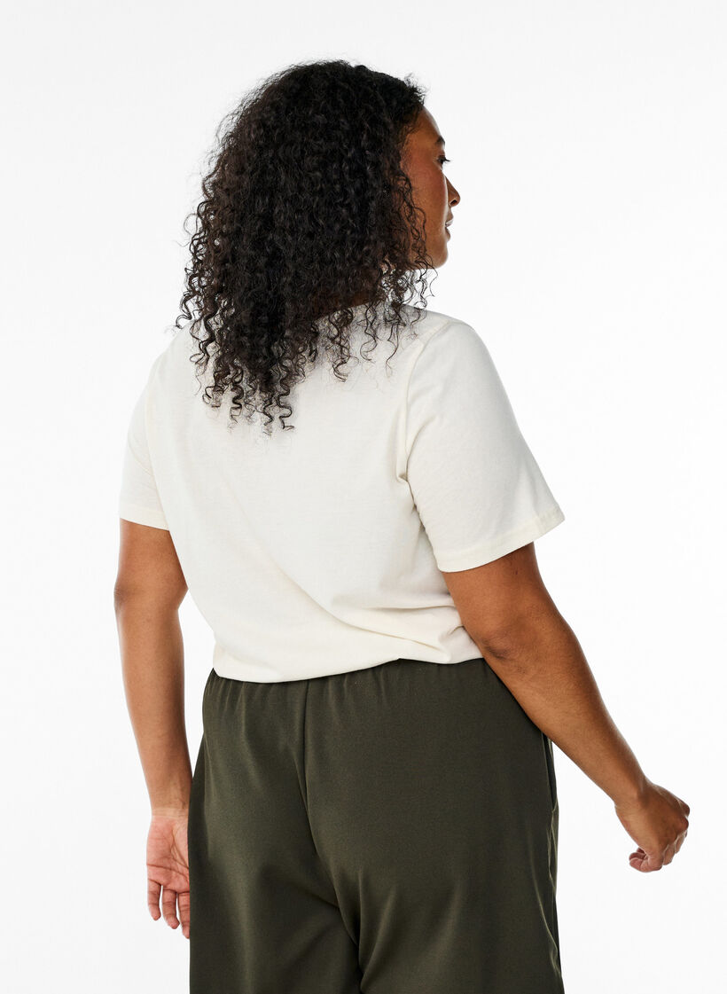 FLASH - T-shirt med tryck, Vanilla, Model image number 2