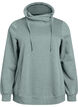 Sweatshirt med h&ouml;g krage och fickor, Gr&ouml;n, Packshot image number 0