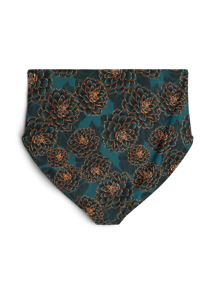 Bikinitrosa med m&ouml;nster och h&ouml;g midja, Bl&aring;, Packshot image number 1