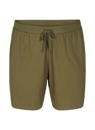 Ribbade shorts med fickor, Olivie Night, Packshot image number 0