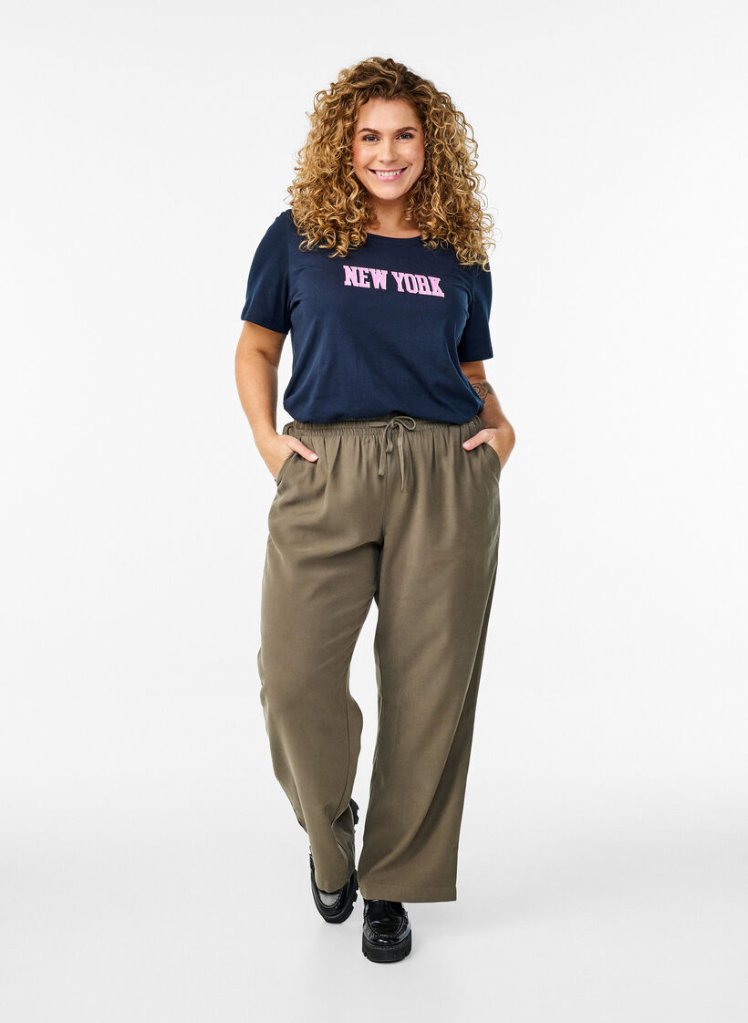 FLASH - T-shirt med tryck, Blå, Model image number 1