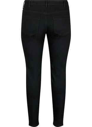 Emily-jeans med smal passform och normal midja, Black, Packshot image number 1